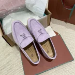 Loro Piana Unisex Summer Charms Walk Loafers-Purple