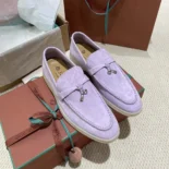 Loro Piana Unisex Summer Charms Walk Loafers-Purple