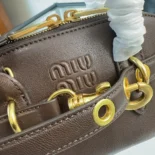 Miu Miu Women Aventure Nappa Leather Top-handle Bag-Bordeaux
