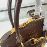 Miu Miu Women Aventure Nappa Leather Top-handle Bag-Bordeaux