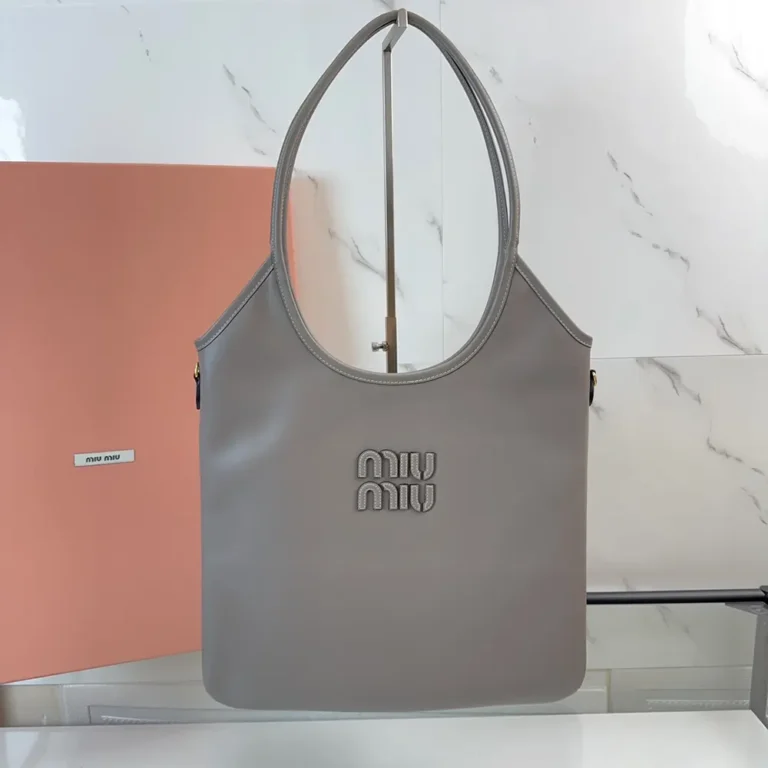 Miu Miu Women IVY leather bag-Grey 5BG2312CRW