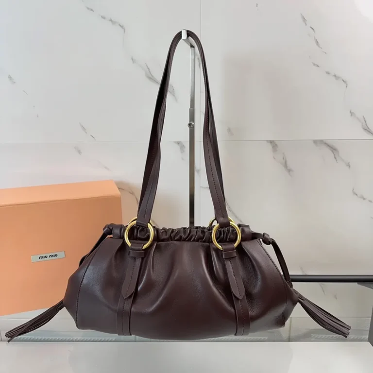 Miu Miu Women Joie Nappa Leather Bag-Bordeaux 5BG306