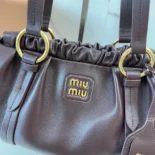 Miu Miu Women Joie Nappa Leather Bag-Bordeaux 5BG306