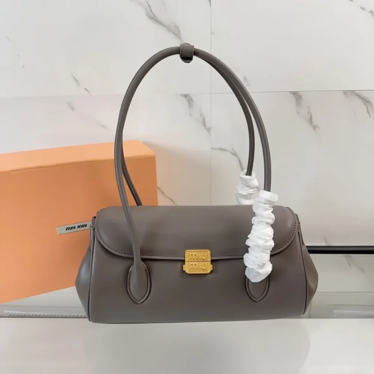 Miu Miu Women Leather Shoulder Bag-Grey 5BD265