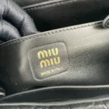 Miu Miu Women Matelassé Nappa Leather Shoulder Bag-Black