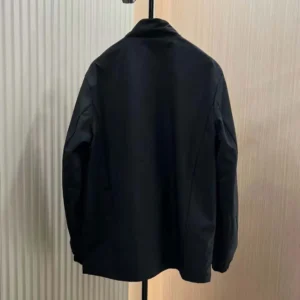 Prada Women Re-Nylon Blouson Jacket with Triangle Logo-Black
