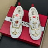Roger Vivier Women Viv' on the Run Sneakers in Leather and Fabric