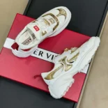 Roger Vivier Women Viv' on the Run Sneakers in Leather and Fabric