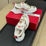 Roger Vivier Women Viv' on the Run Sneakers in Leather and Fabric
