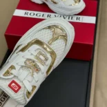 Roger Vivier Women Viv' on the Run Sneakers in Leather and Fabric
