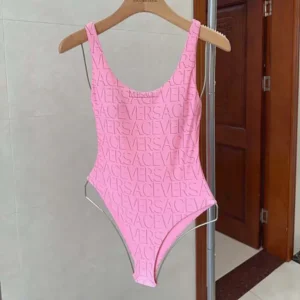Versace Women Allover One-piece Swimsuit-Pink