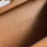 Bottega Veneta Women Knot Minaudière Clutch in Calfskin Leather-Brown