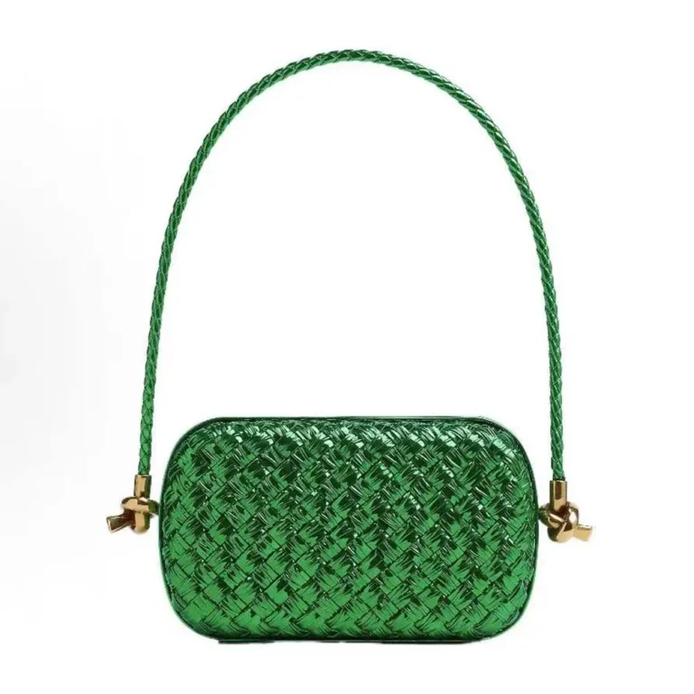 Bottega Veneta Women Knot Minaudiere On Strap-Green