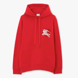 Burberry Men EKD Motif Cotton Sweatshirt-Red