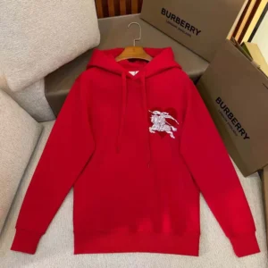 Burberry Men EKD Motif Cotton Sweatshirt-Red