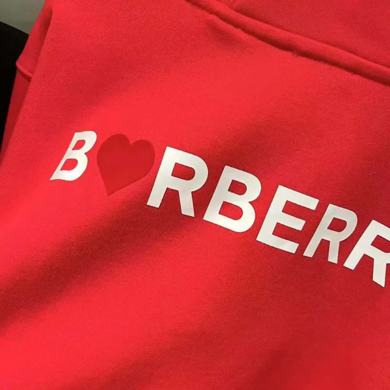 Burberry Men EKD Motif Cotton Sweatshirt-Red