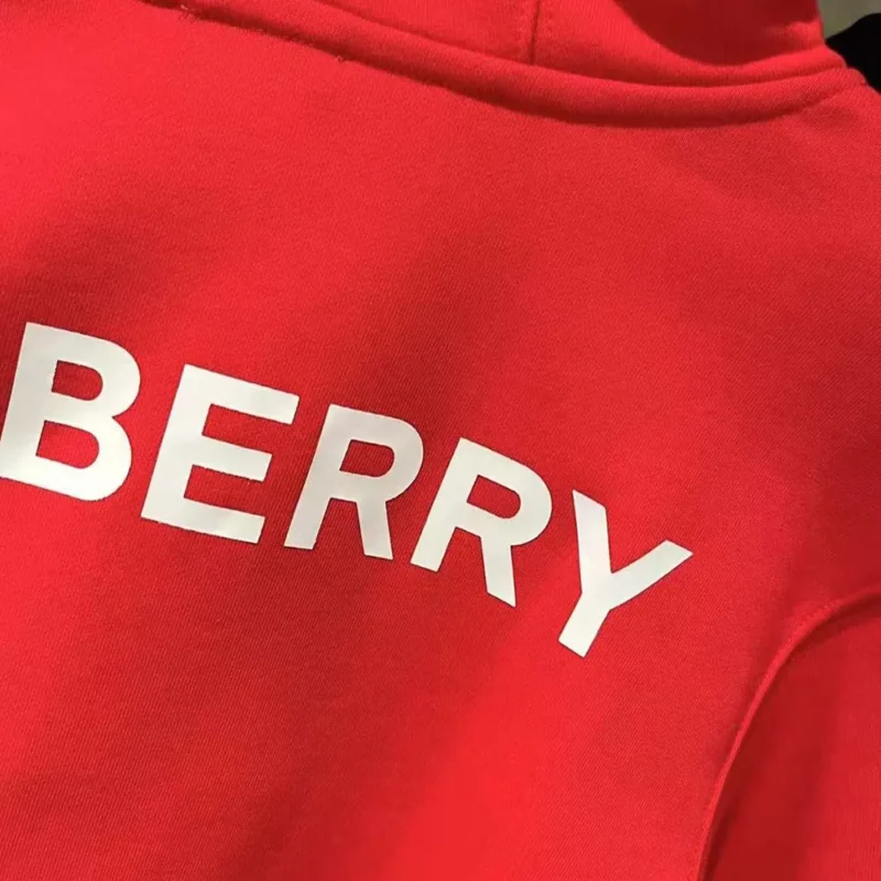 Burberry Men EKD Motif Cotton Sweatshirt-Red