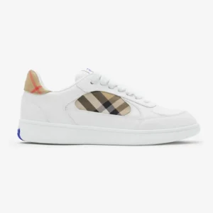 Burberry Unisex Leather and Check Terrace Sneakers​ 81086541