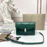 Bvlgari Women Mini Serpenti Forever East-West Shoulder Bag-Green