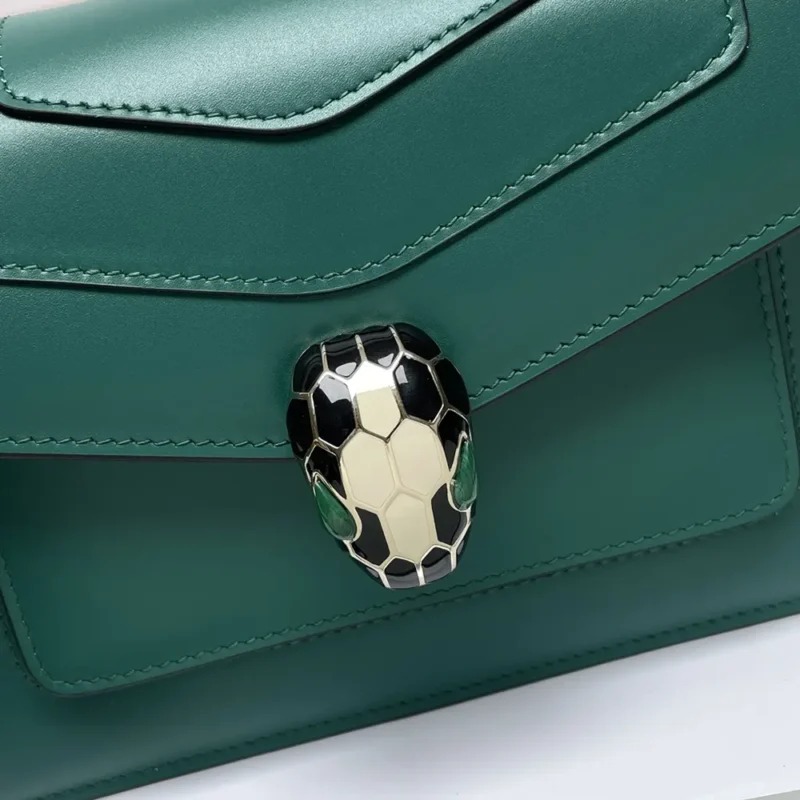Bvlgari Women Mini Serpenti Forever East-West Shoulder Bag-Green