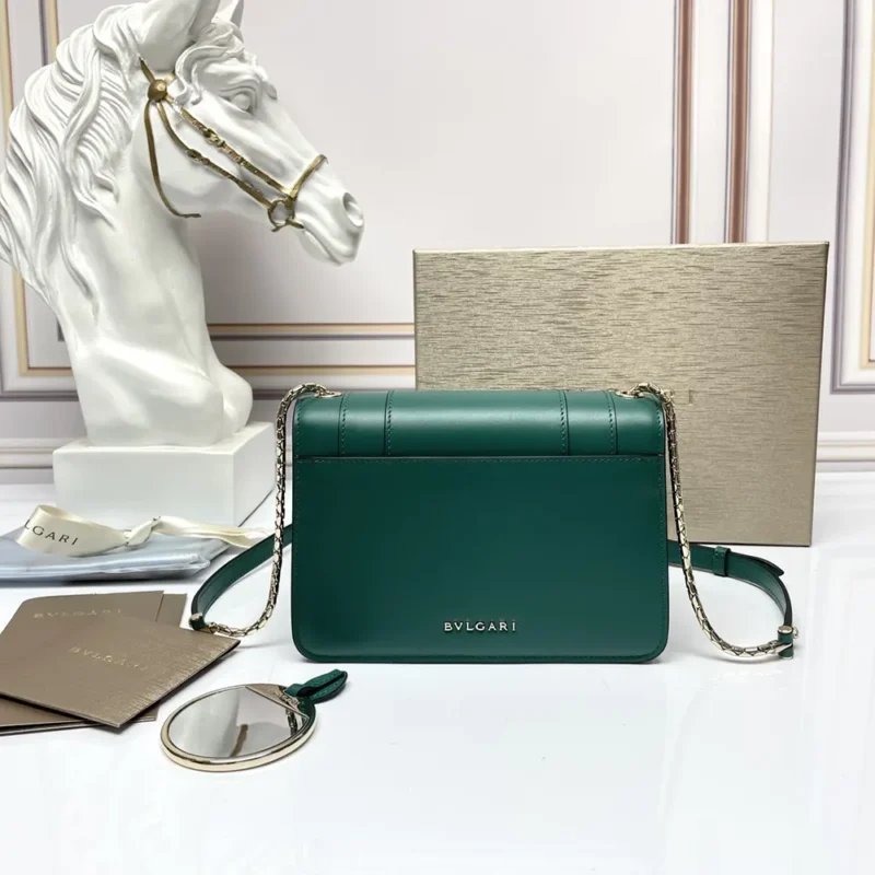 Bvlgari Women Mini Serpenti Forever East-West Shoulder Bag-Green