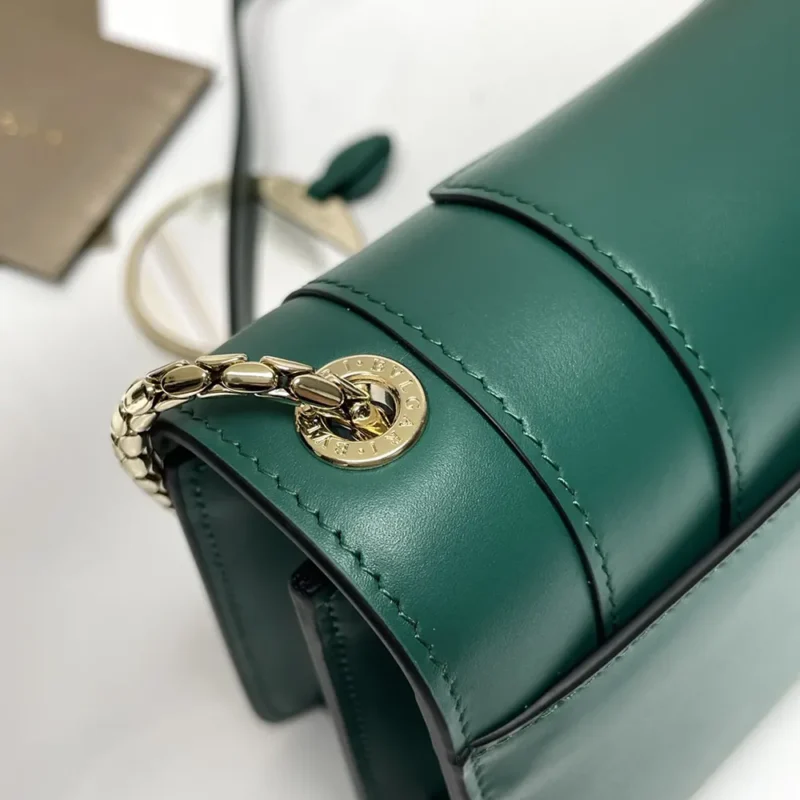 Bvlgari Women Mini Serpenti Forever East-West Shoulder Bag-Green
