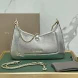 Bvlgari Women Serpenti Baia Small Shoulder Bag in Calf Leather-Silver