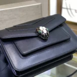 Bvlgari Women Serpenti Forever East-West Shoulder Bag-Black