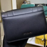 Bvlgari Women Serpenti Forever East-West Shoulder Bag-Black