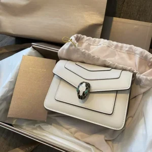 Bvlgari Women Serpenti Forever East-West Shoulder Bag-White