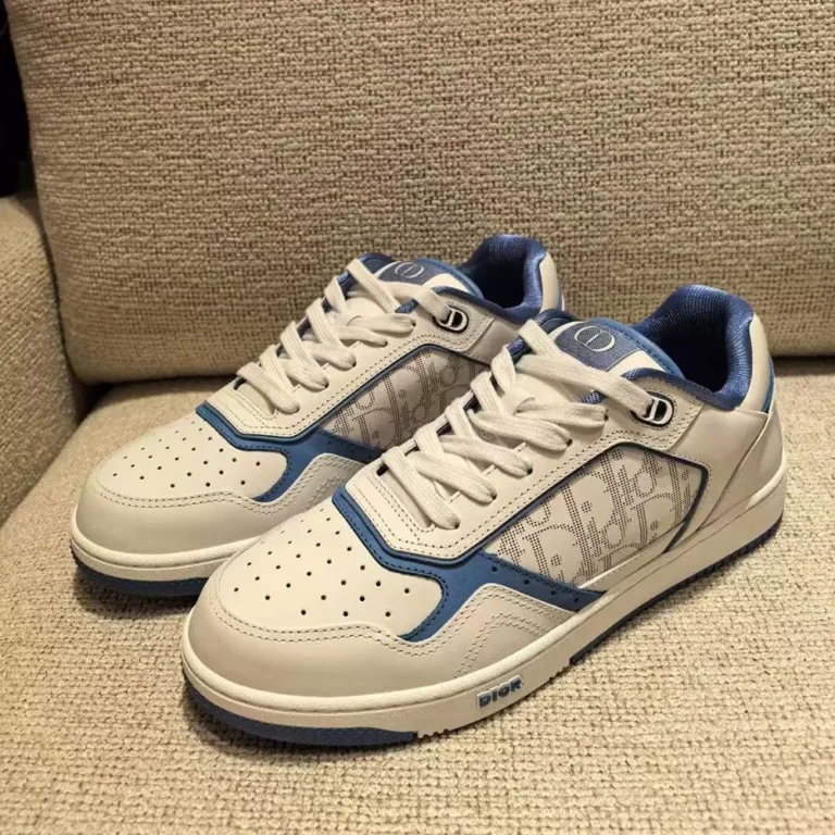 Dior Unisex Dior and Hylton Hel B27 Uptown Low-top Sneaker White and Blue