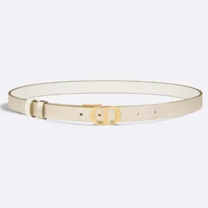 Dior Women 30 Montaigne Reversible Belt Gold-Tone and Latte Smooth Calfskin