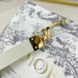 Dior Women 30 Montaigne Reversible Belt Gold-Tone and Latte Smooth Calfskin
