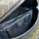 Fendi Men Diagonal Belt Bag Leather-Yellow