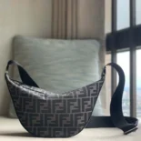 Fendi Unisex FF Jacquard Fendi Melon Small FF Bag