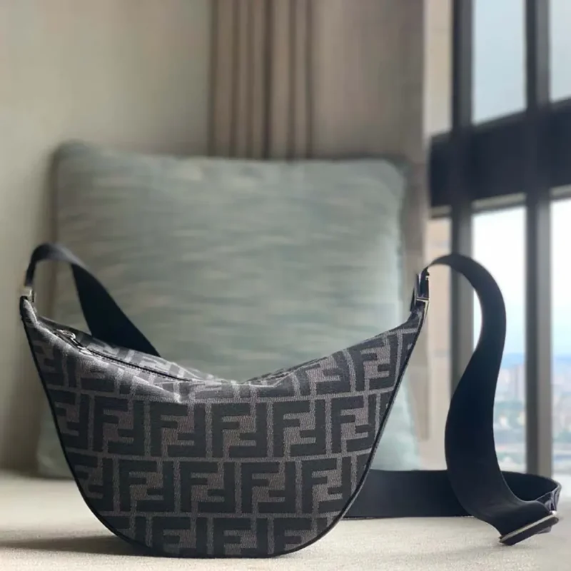 Fendi Unisex FF Jacquard Fendi Melon Small FF Bag