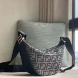 Fendi Unisex FF Jacquard Fendi Melon Small FF Bag