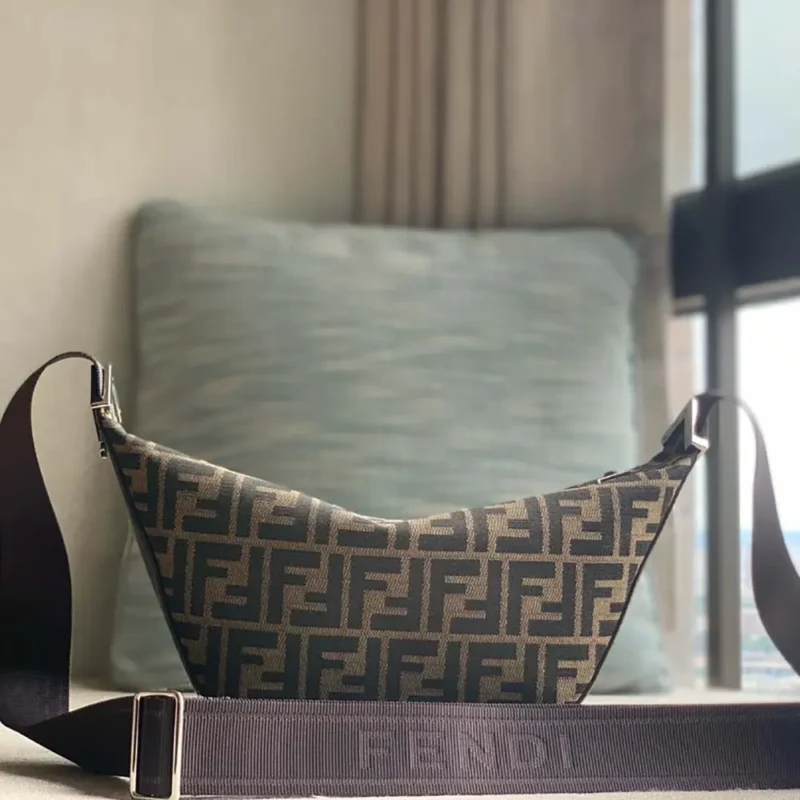 Fendi Unisex FF Jacquard Fendi Melon Small FF Bag
