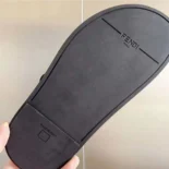 Fendi Unisex Feel Black Leather Slides 8X8326NA7F0QA1