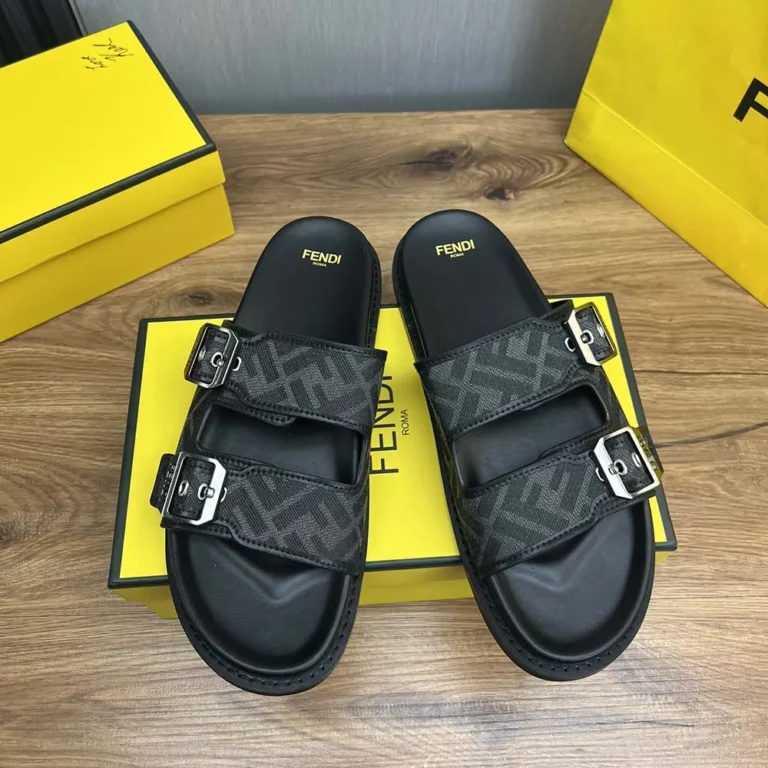 Fendi Unisex Feel Sandals FF Jacquard Fabric Sandals 7X1604AJZFF0TUY