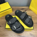 Fendi Unisex Feel Sandals FF Jacquard Fabric Sandals 7X1604AJZFF0TUY