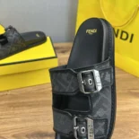 Fendi Unisex Feel Sandals FF Jacquard Fabric Sandals 7X1604AJZFF0TUY