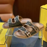 Fendi Unisex Feel Sandals FF Jacquard Fabric Sandals 7X1604AJZFF1ICN