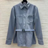 Fendi Women Blue Denim Go-To Jacket FLF677ASMBF1RX3