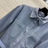 Fendi Women Blue Denim Go-To Jacket FLF677ASMBF1RX3