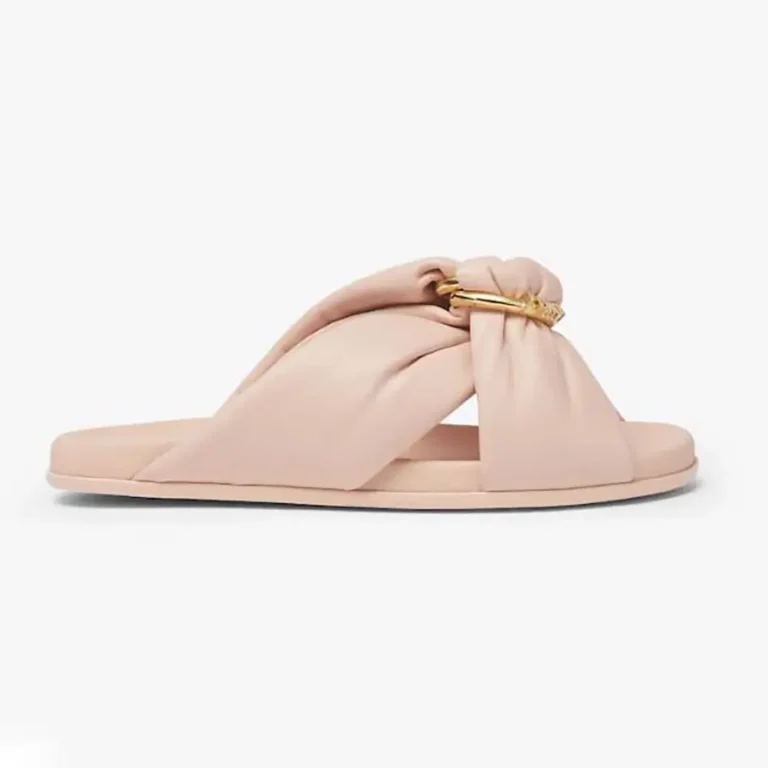 Fendi Women Feel Pink Leather Slides 8X8645NBAF0MXV