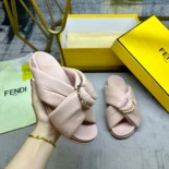 Fendi Women Feel Pink Leather Slides 8X8645NBAF0MXV