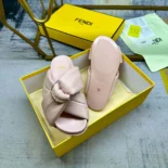 Fendi Women Feel Pink Leather Slides 8X8645NBAF0MXV