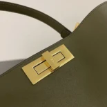 Fendi Women Peekaboo Soft Medium Green Leather Bag
