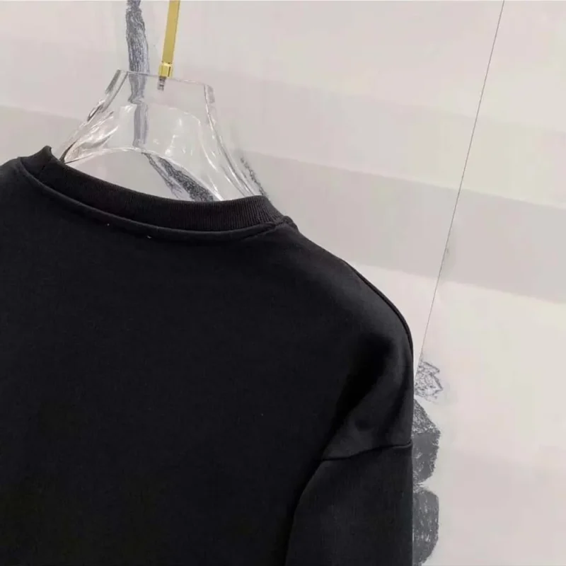 Loewe Men Anagram Regular Fit Sweatshirt in Cotton-Black/Red